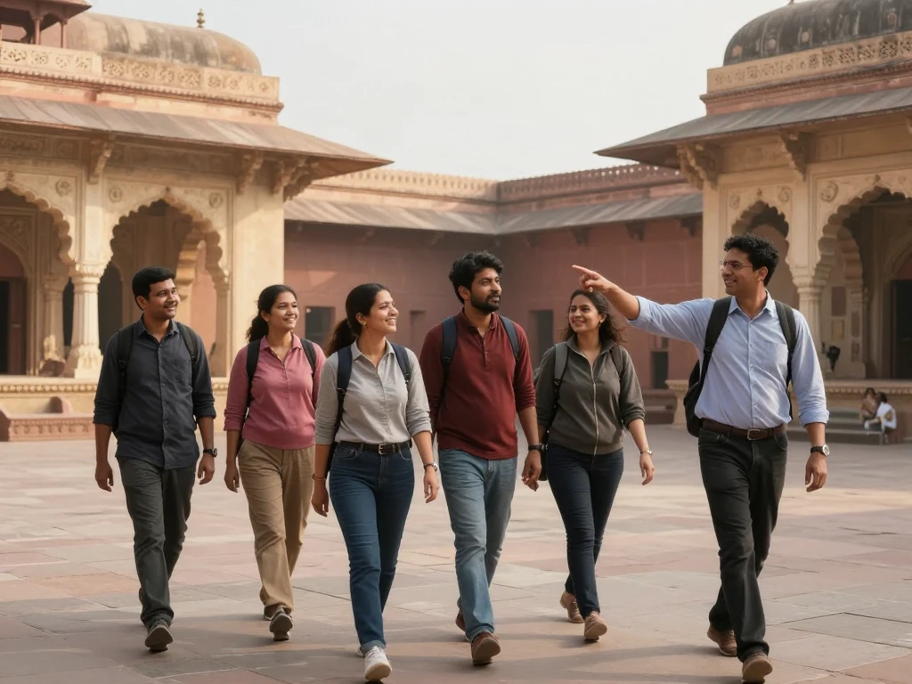 Travelers enjoying a guided tour in Gwalior with Gwalior Heritage Tours & Travel