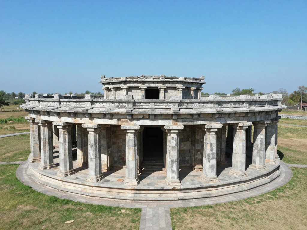 Circular temple of Mitawali near Gwalior
