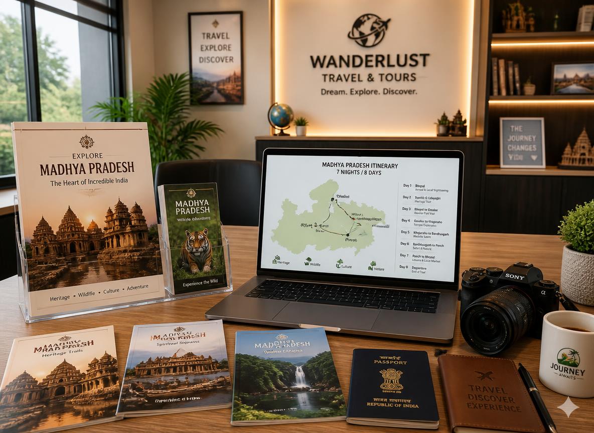 Travel agency booking desk